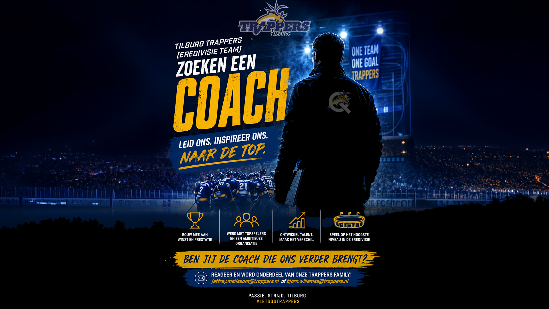 Ambitieuze Coach gezocht voor Tilburg Trappers Eredivisie