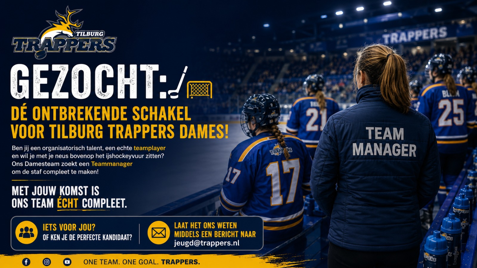 Tilburg Trappers Dames zoekt Teammanager: Maak jij dit team compleet?