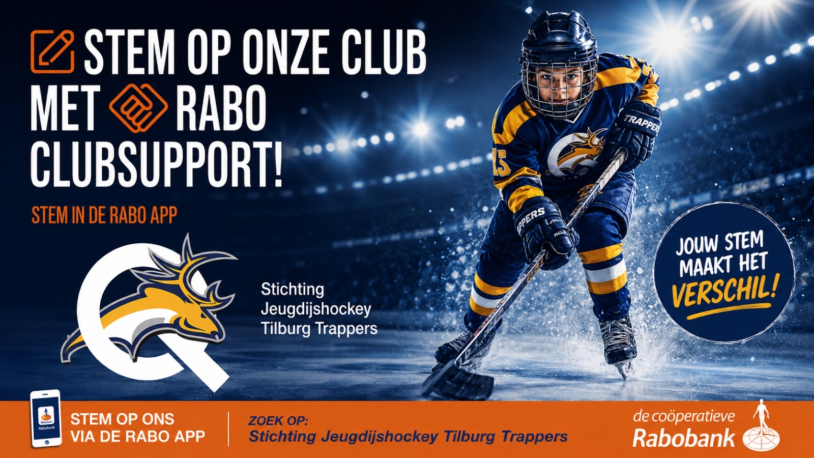 Steun Tilburg Trappers Jeugd tijdens Rabo ClubSupport!
