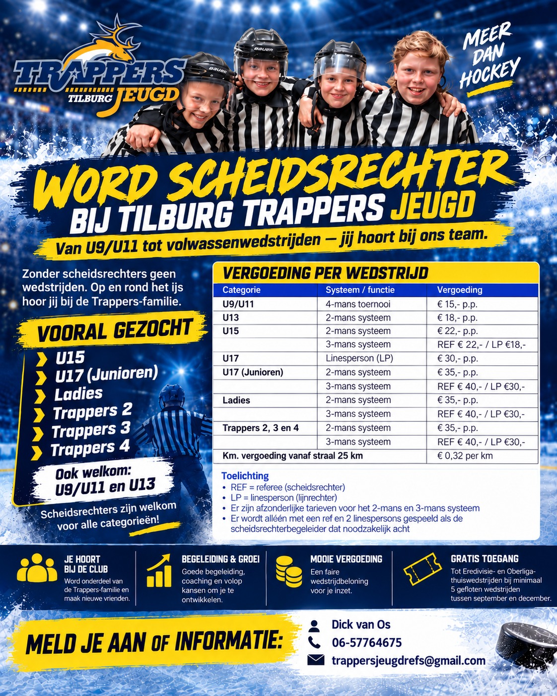 Word scheidsrechter bij Tilburg Trappers Jeugd!